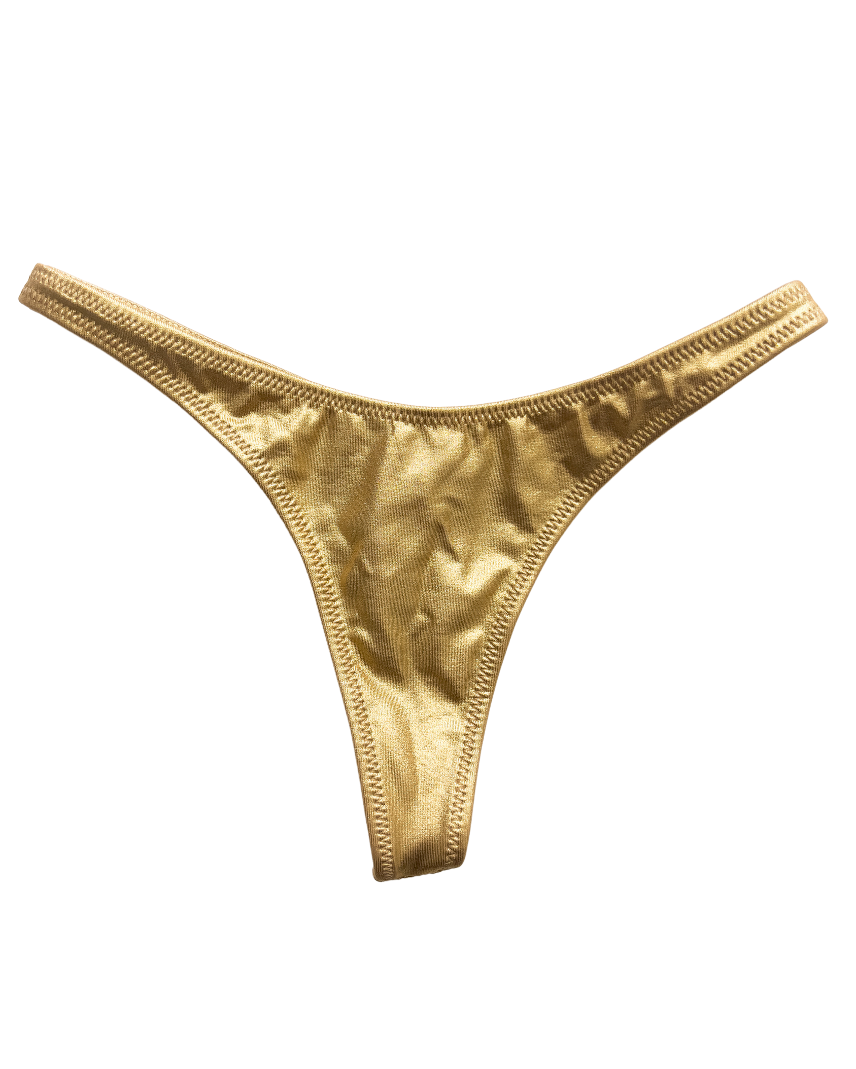 Golden Chrome Bikini Thong