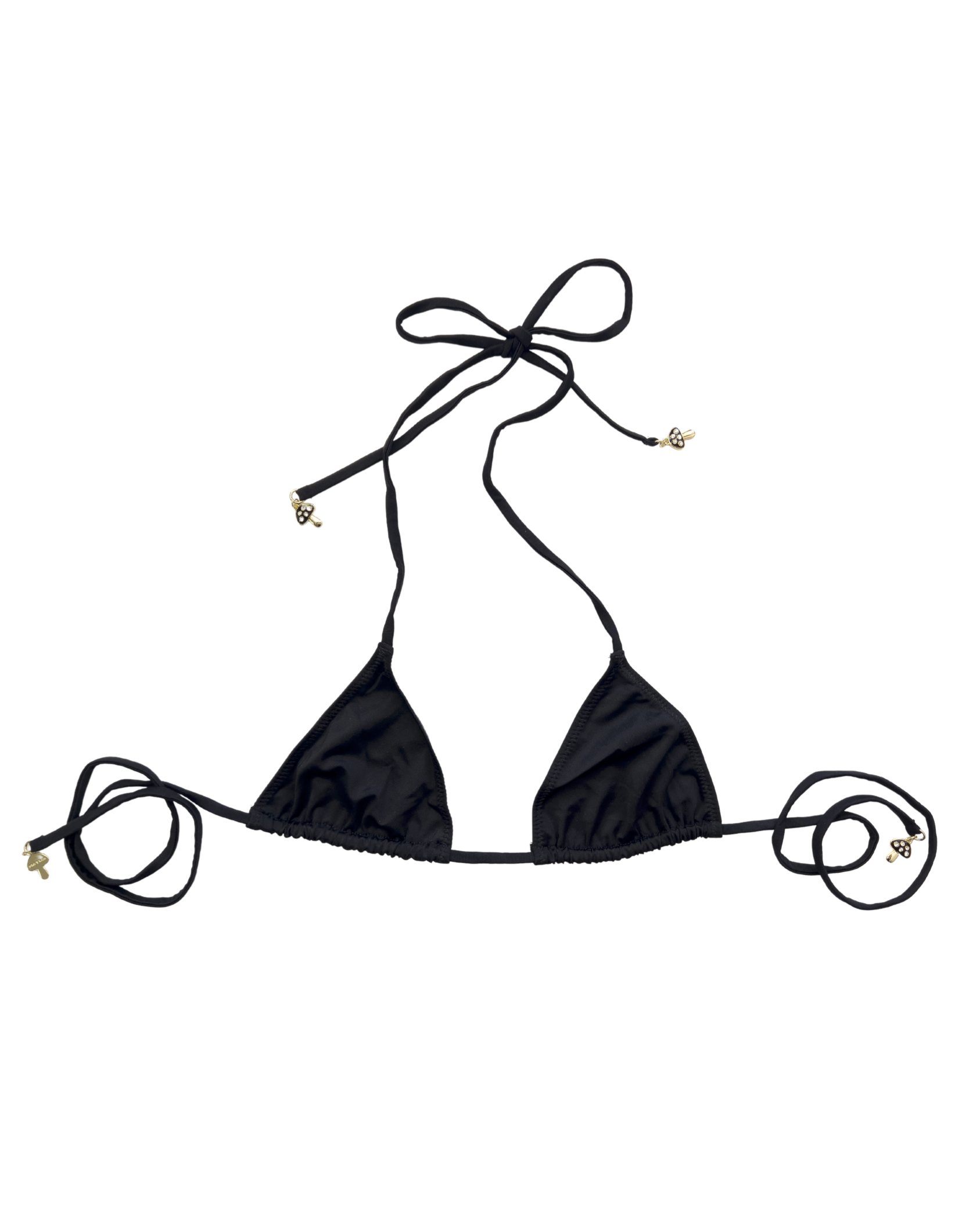 Mushroom Tie Side Bikini (Black)