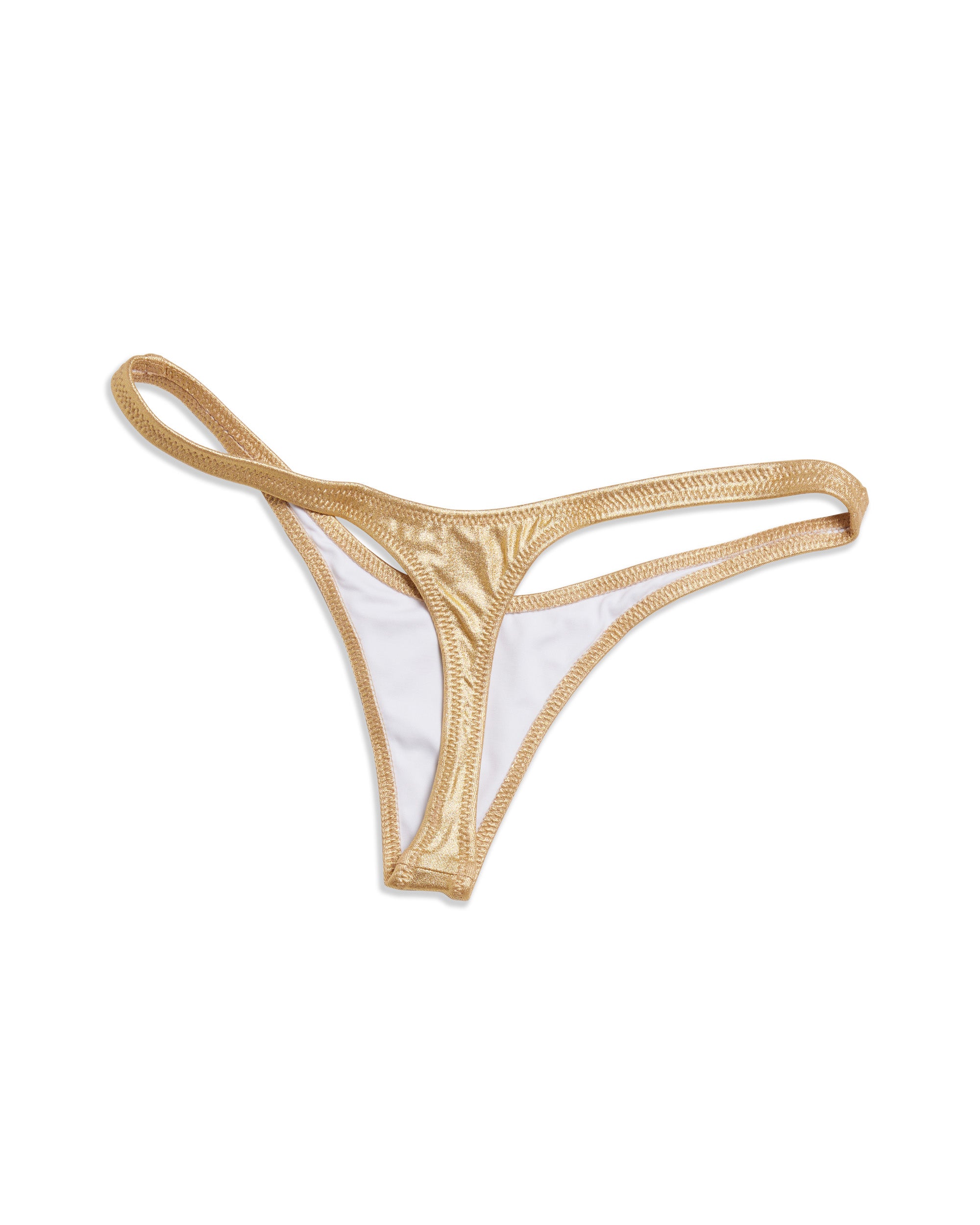 Golden Chrome Bikini Thong