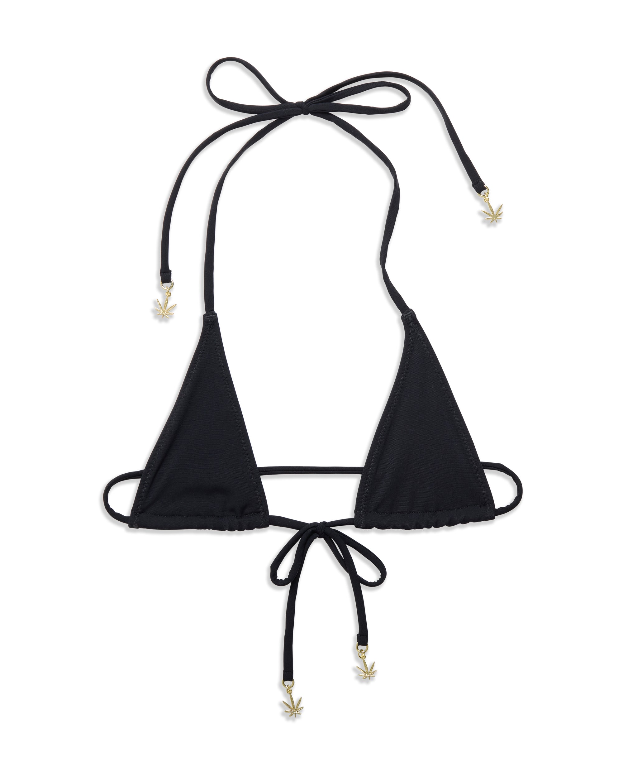 Mary-Jane Black Micro Bikini Top
