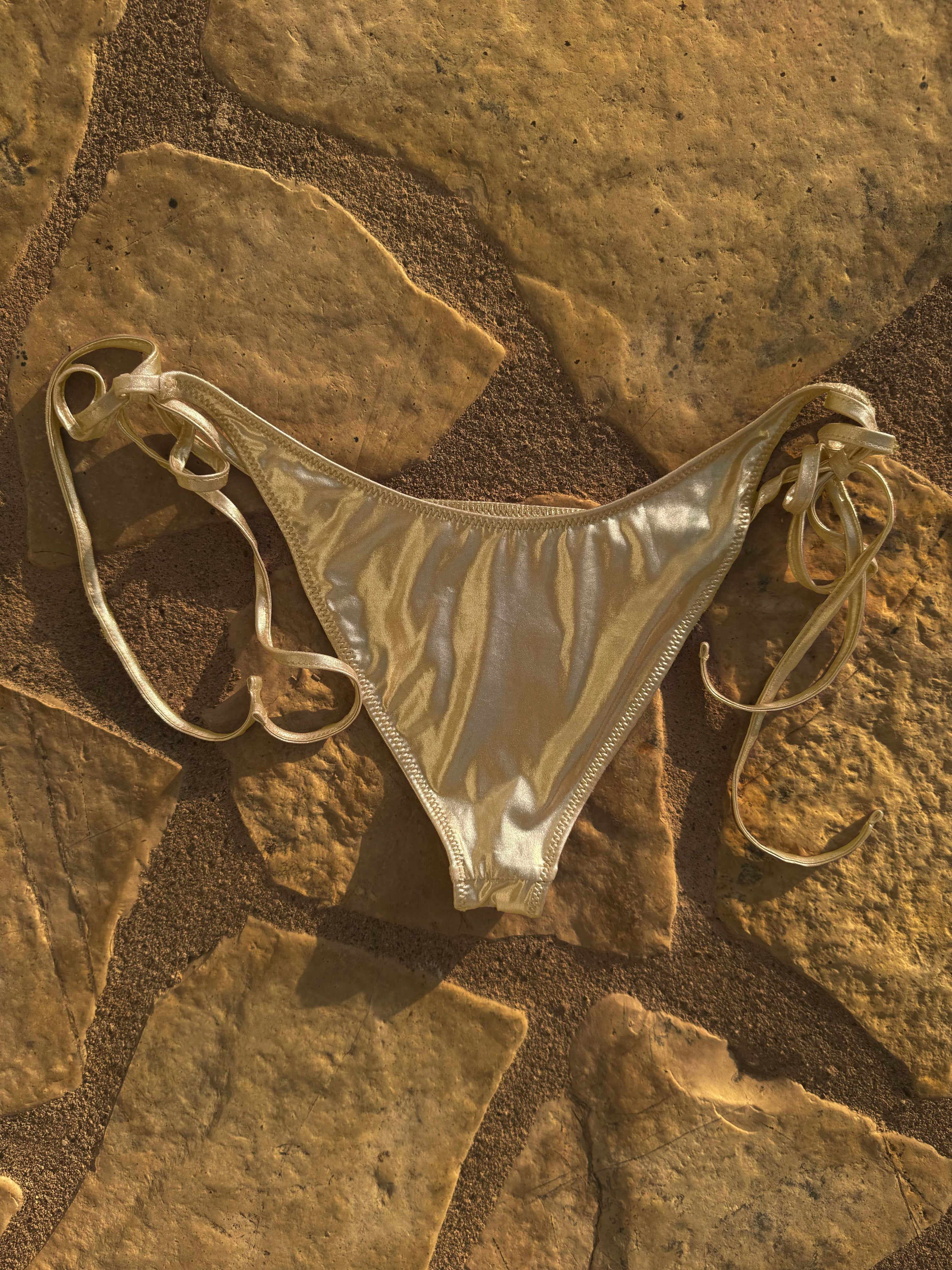 Golden Chrome Bikini - Tie Side