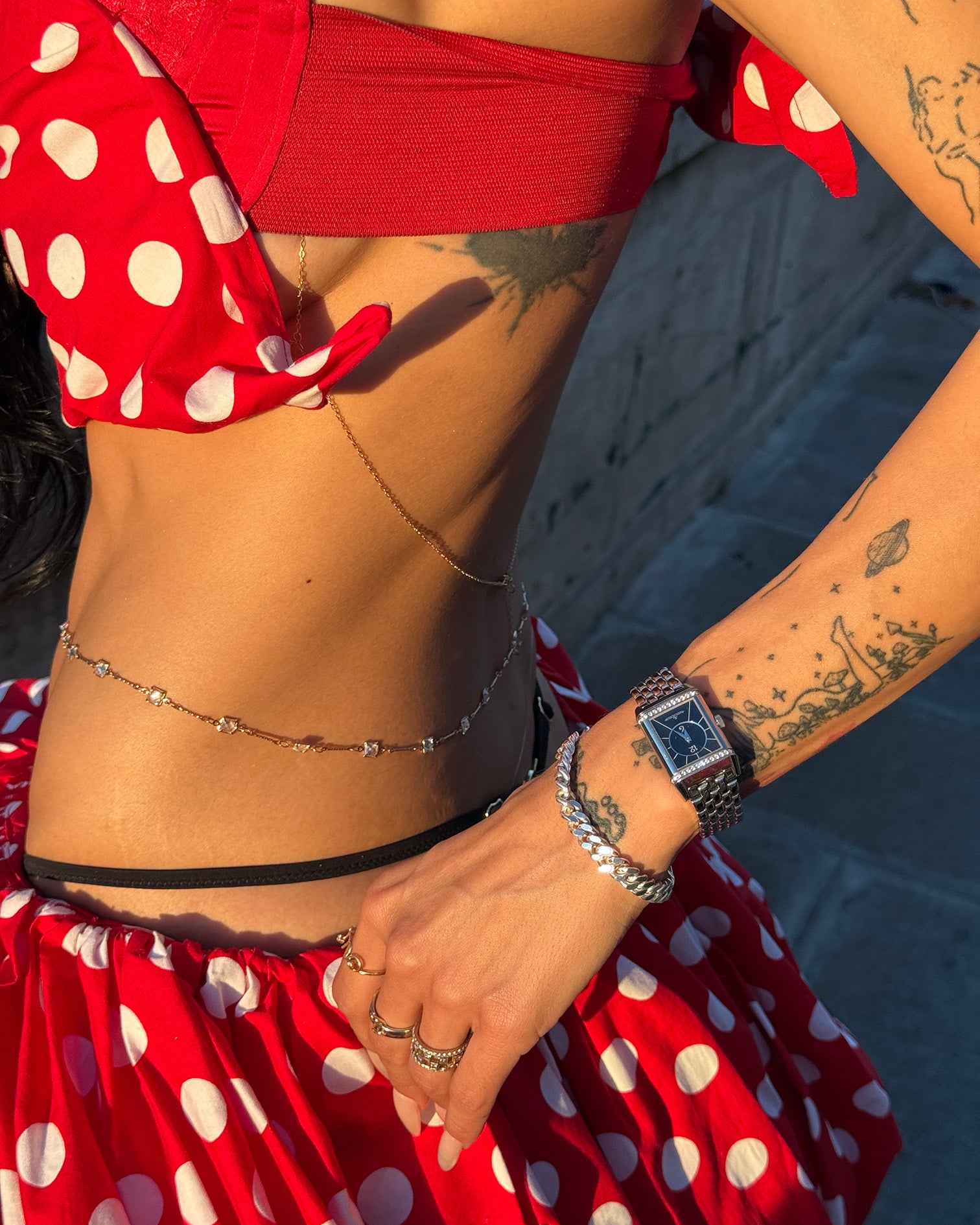 Cushion Crystal Waist Chain