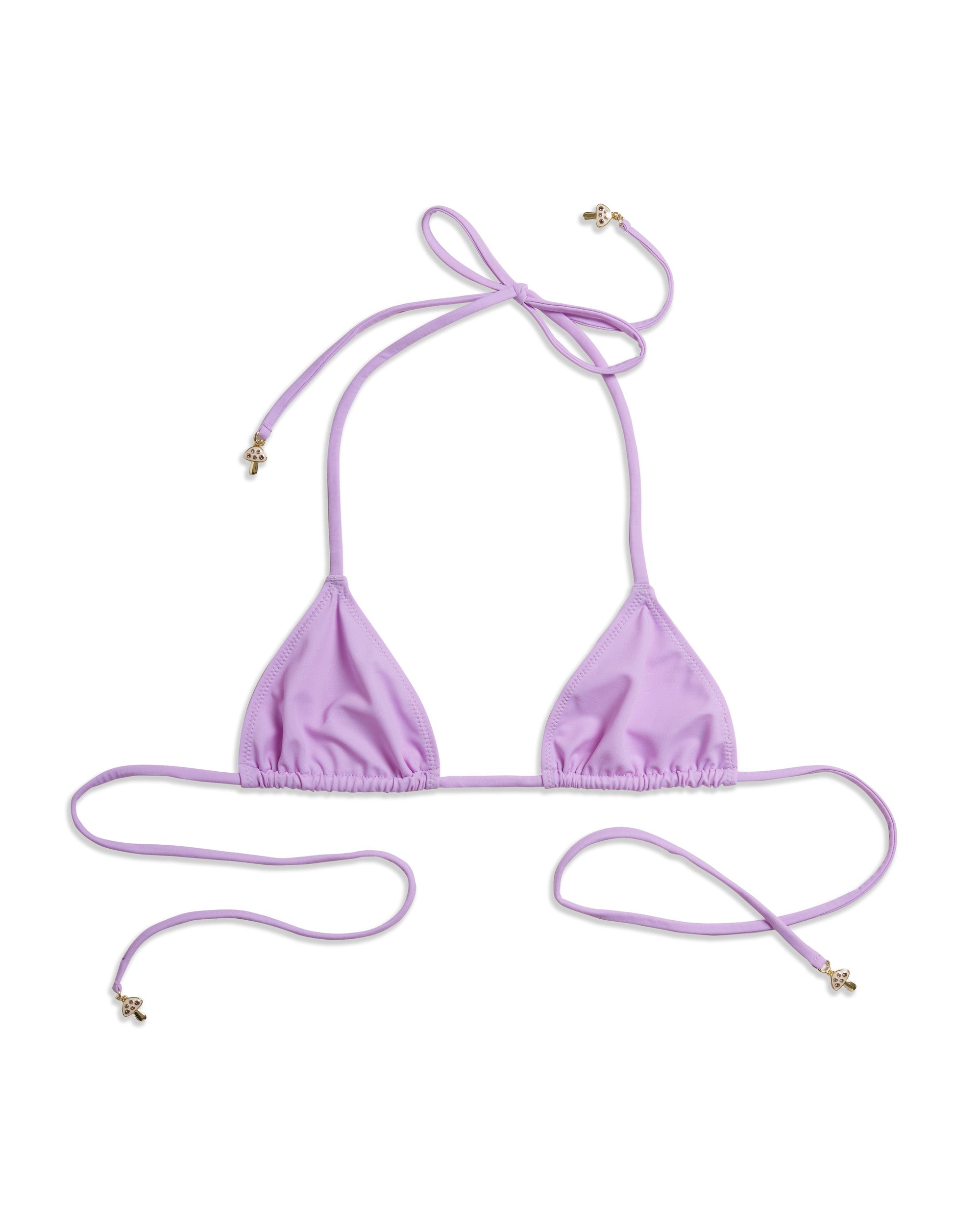 Mushroom Lilac Bikini Top