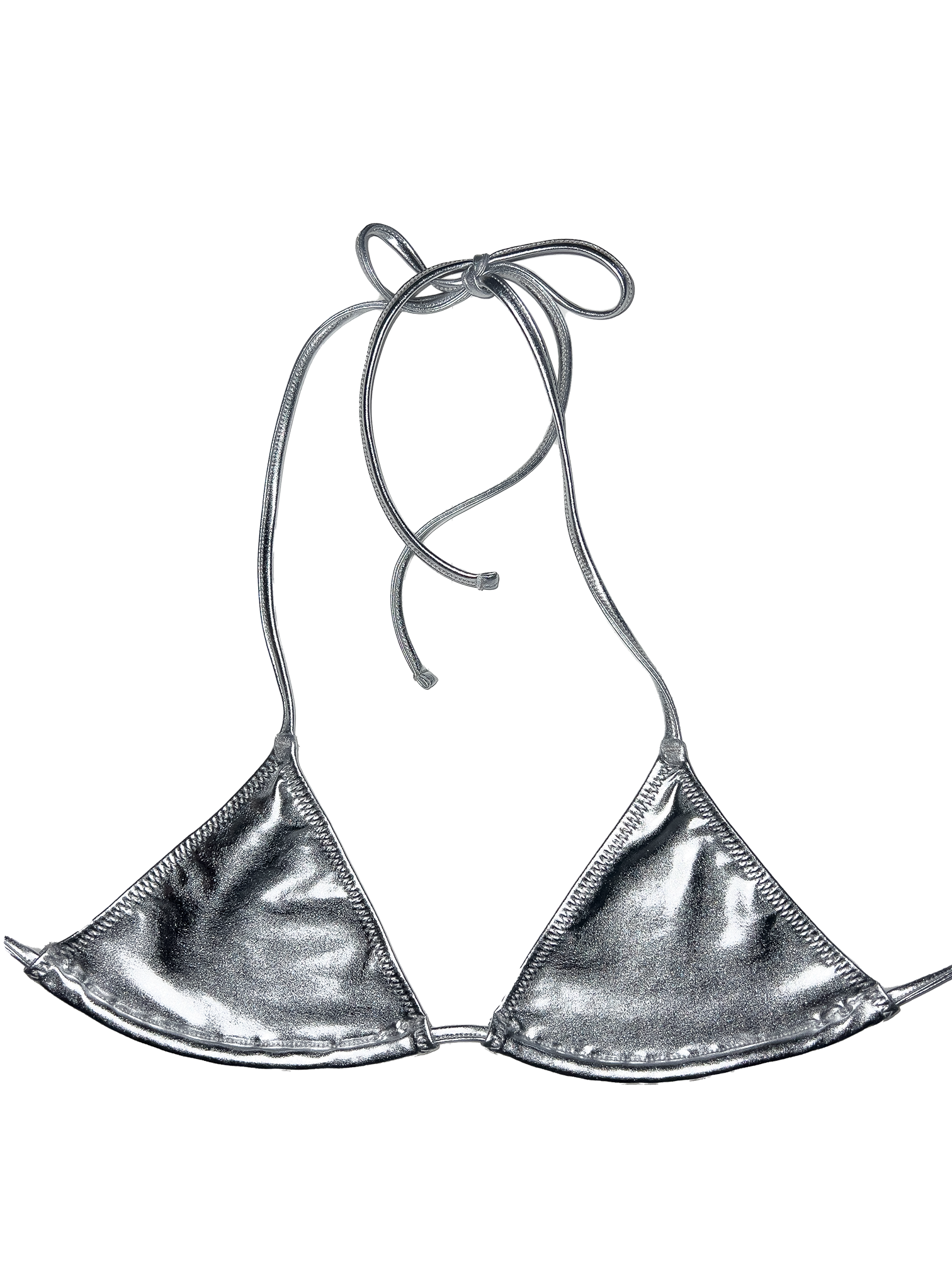 Silver Chrome Bikini - Tie Side